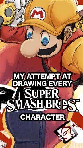 01. BUILDER MARIO (SSBU) (PROCREATE SPEEDPAINT)