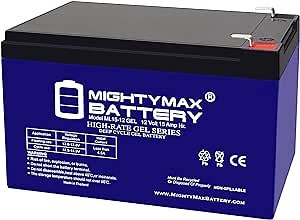 Mighty Max Battery ML15-12 GEL - 12 Volt 15 AH, GEL Type, F2 Terminal, Rechargeable SLA AGM Battery