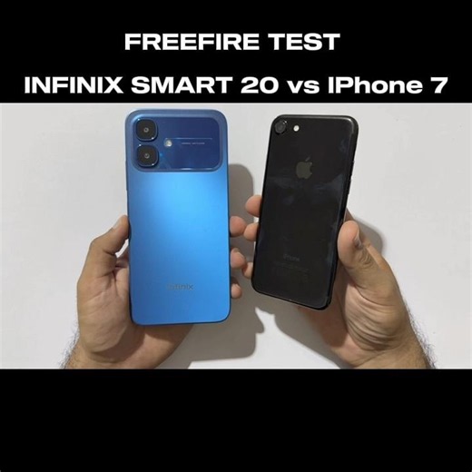 INFINIX SMART 9 vs iPhone 7 - FREEFIRE TEST!!