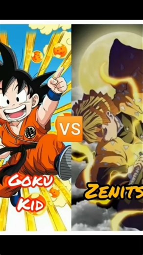 Goku kid VS Zenitsu Agatsuma #vsbattle #anime #demonslayer #dragonball