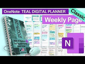 Plan Your Week Like a Pro | OneNote Classic Design Digital Planner Weekly Page Tour 2025-26