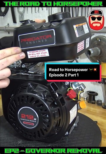 The Road to Horsepower🐎💥 Ep. 2 part 1- Governor Removal. In this episode, using our predator 212, we show you how to begin to remove the governor. ‼️Anytime you remove your governor you will want to upgrade to a billet flywheel & 18lb valve springs.‼️ Full video link in bio. 🔗 ••• #redbeardsgarage #enginebuild #roadtohorsepower #governorremoval #enginebuilder #predator212 #smallengine #performance #howto #beginner
