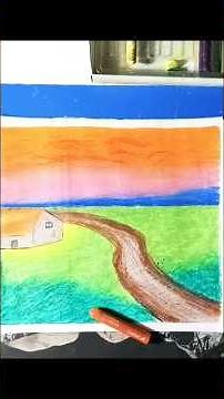 how to oil pastel colours drawing video beautiful art video beautiful and New 🤩🔥#shorts #oilpastel