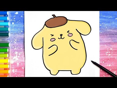 How to Draw Pompompurin from Hello Kitty Sanrio / Easy Drawing Tutorial