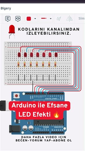 🔥Arduino LED Şov: Kara Şimşek Modu 🚗 #arduino #keşfet #stem