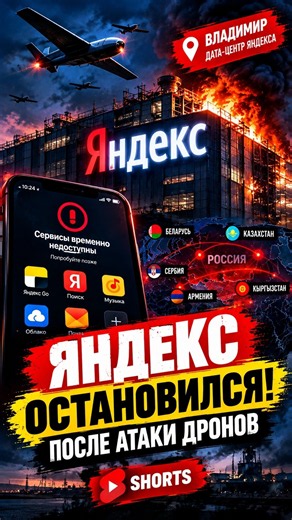 🚨 ЯНДЕКС ЛЁГ:ТРЕТИЙ УДАР ПО ДАТА-ЦЕНТРАМ