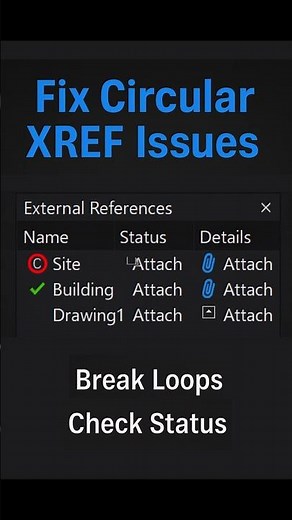 Fix AutoCAD XREF Circular References & Decode Status Icons
