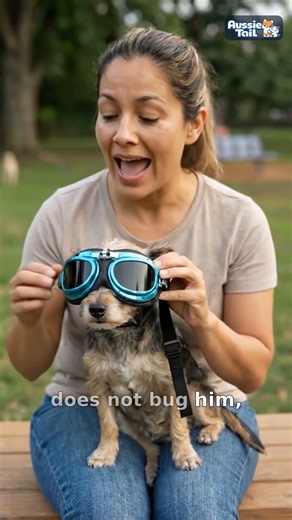 Blue Frame Black Film Retro Pet Goggles - UV Protection Sunglasses for Small Medium Dogs & Cats, ...