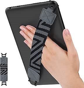 MoKo Security Hand-Strap for 9-11 Inch Tablet - Universal Compatibility, High-Elasticity Versatile Hand Strap, Lightweight Finger Grip Holder, Space Gray
