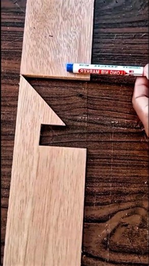 wood corner cutting pattern #creative #woodworking