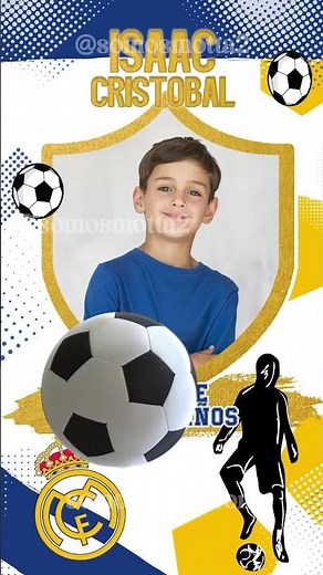 🎉 Invitación Real Madrid Personalizada para Cumpleaños ¡Hazlo inolvidable!