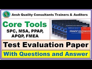 Core Tools, Test Evaluation Paper, With Questions and Answer