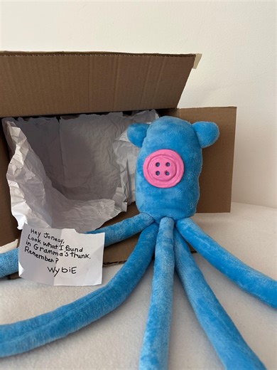 Coraline-inspired Squid Plush - Blue Squid With Pink Button Eye - 3 Sizes Available (M/L) - Etsy