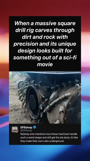 When a massive square drill rig carves through dirt and rock with precision and its unique