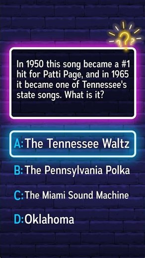 What song became a #1 hit for Patti Page in 1950 and one of Tennessee's state songs in 1965?