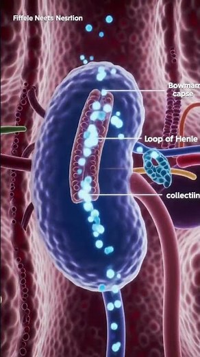Nephron, kidney 3d Animation. #anatomy #education #3danimation #medical #animation #humananatomy