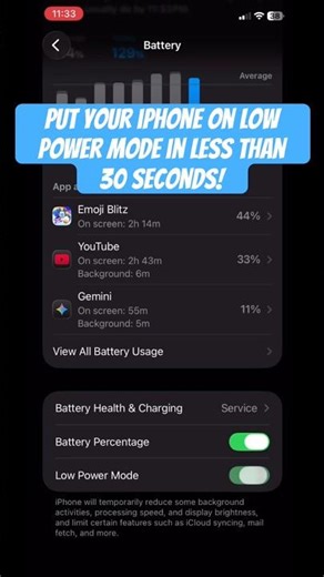 Put your iPhone on Low Power Mode in less than 30 seconds! #tutorial #shortsfeed #fyp