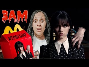 DO NOT ORDER WEDNESDAY ADDAMS HAPPY MEAL AT 3 AM!! (SCARY)