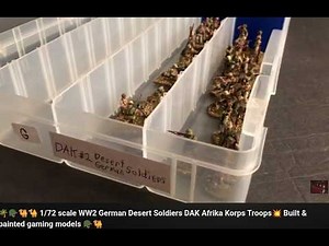 🌴🪖🐫🐪 1/72 scale WW2 German Desert Soldiers DAK Afrika Korps Troops💥 Built & painted gaming models 🪖🐫