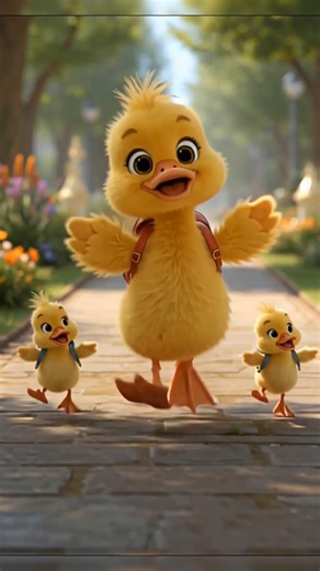 cute duck and ducklings dance 🩰#shortvideo #cartoon #duckdance #viralvideo #aianimation