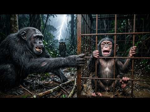 Baby Chimp Caught in Rusted Cage After Storm — What His Mother Did Next Is Unbelievable
