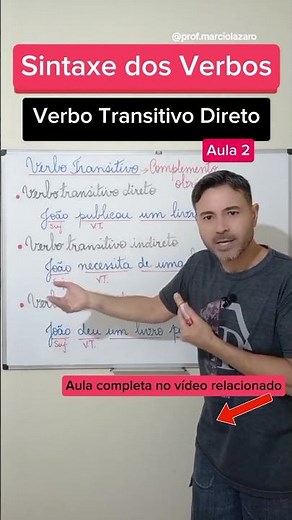 Verbo Transitivo Direto #gramática #enem #português #concursopublico #linguaportuguesa #verbo
