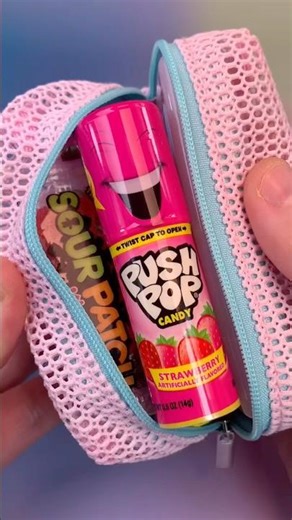 Pink push pop candy miniature snack box 💖🍬 satisfying gummy jelly chocolate asmr food mukbang
