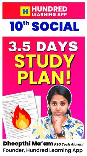 10th Social 3.5 Days Study Plan #startingvidafinishingisimportant #10thsocial #halfyearlyexams