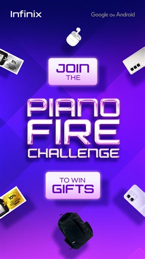 1.3K views · 40 reactions | Who is winning?  (smartphone, earbud, T-shirt, Sports backpack, and more) HOW TO JOIN THE CHALLENGE; 1. Download piano fire(2024) from Palm Store 2. Open the app and play the game 3. Close it COMPLETELY after the first gaming 4. Reopen and play again to activate and use the "Woow New Hot" sound #PianoFireChallenge #TheFutureIsNow #Infinix | Infinix Mobile | Facebook