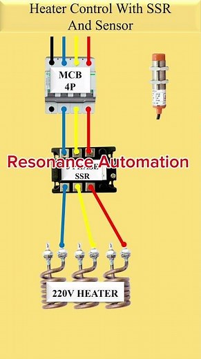Heater Control With SSR and sensor #CircuitDiagram #electrician #HouseWiring #technicaleducation