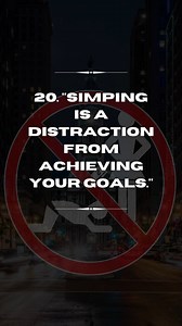Recognize simping as a distraction and refocus on your goals. Unlock self-improvement techniques for success and personal fulfillment. #Simping #Distraction #Goals #SelfImprovement #MGTOW | Anti-simp; Intellectual Urban | Facebook