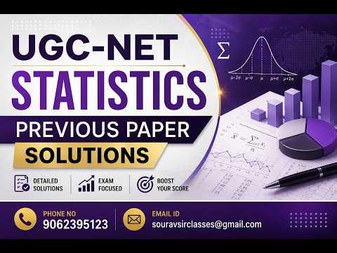 Learn UGC NET Statistics Previous Questions with Complete Stepwise Analysis #StatisticsPrep
