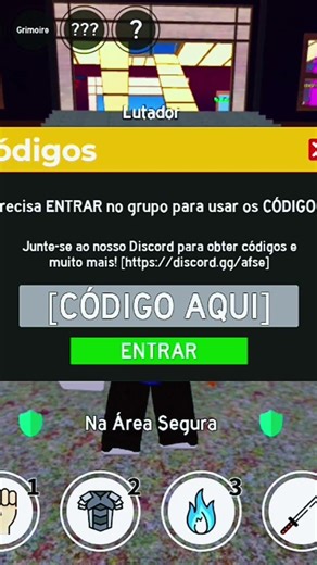 Código secreto no anime fighting simulador #roblox