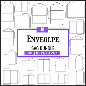 Envelope Template Bundle|envelope SVG Templates|money Envelope Blank Template|card Making|card Envelope Templates|png|instant Download - Etsy