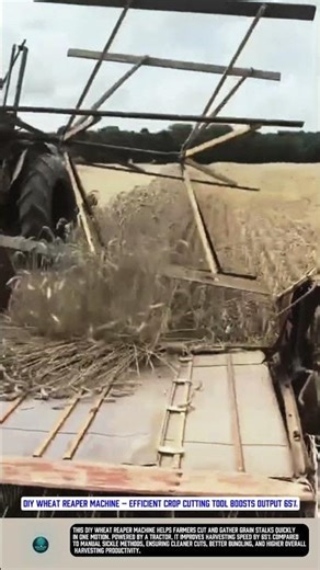 DIY Wheat Reaper Machine – Efficient Crop Cutting Tool Boosts Output 65%