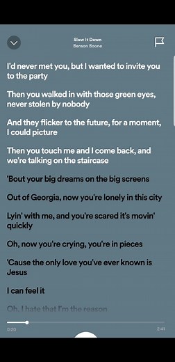 Slow it Down - Benson Boone | Music Lyrics Video