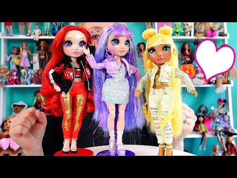 Rainbow High Sunny Madison Ruby Anderson and Violet Willow Dolls