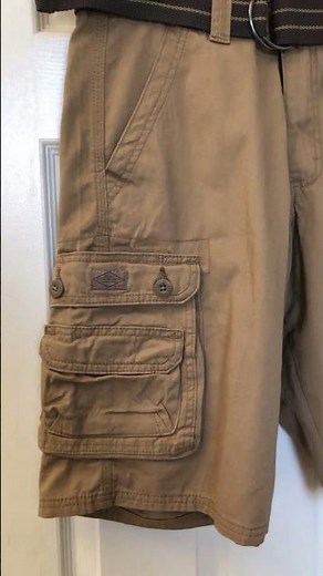 Lee Men's Bermuda Cargo Shorts Brown with Belt Utility Outdoor Hiking #lee #cargoshorts #hiking