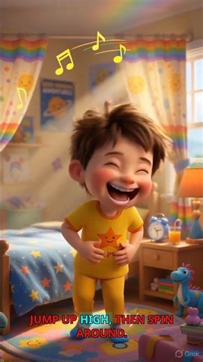 Wiggle Wiggle Wake Up Time! 🌞 | Fun Morning Song for Kids | Nursery Rhymes & Baby Songs #babyshorts
