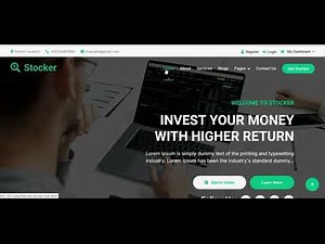 Stock Market website with HTML, CSS and JavaScript | stock market website design #webdesign #website