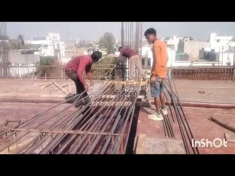 How to bind steel of beam at site