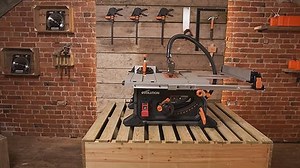 Evolution Power Tools R255TBLX+ tischkreissäge, Tischsäge Multimaterial Saw Blade Cuts Wood Metal Plastic 45˚ Chamfer +/- 60˚ Mitre Angle 87 mm Cutting Depth 1800 W Motor