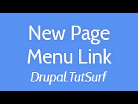 How To Add A New Page and Menu Link Drupal 7 Tutorial