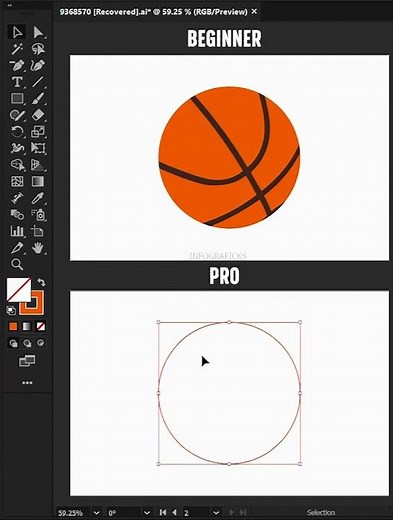 How to create 3d basketball like a PRO in illustrator #illustratortutorial