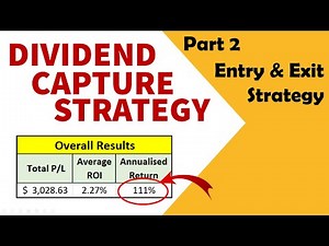 Dividend Capture Strategy Part 2 - Minimise risk with proper entry and exit rules