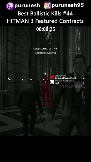 Best Ballistic Kills #44 🔥😎 HITMAN 3 Featured Contracts #shorts #gaming #hitman #action #hitmanwoa