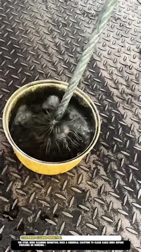 Steel Wire Cleaning Worktool Using Solution for Strong Cable End Bond