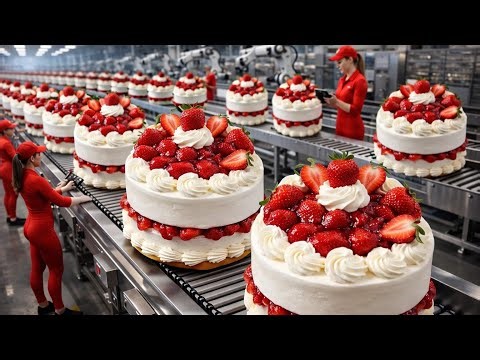 How Millions of Cakes Are Made in a Factory | Automatic Cakes Factory Process (Full Process)