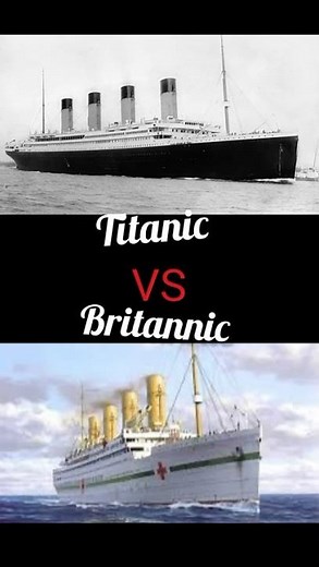 Titanic vs Britannic !!!!! #titanic #britannic #couler #cruise #travel #ship
