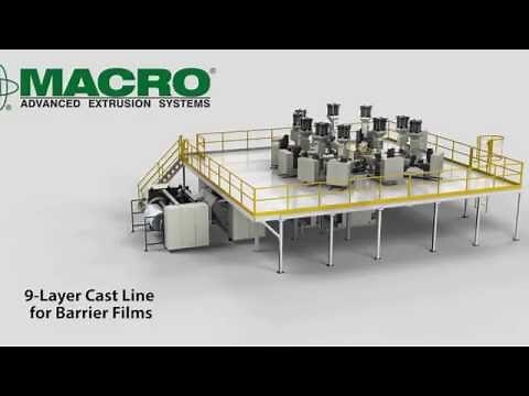 9 Layer Cast Film Coextrusion Line for Barrier Films